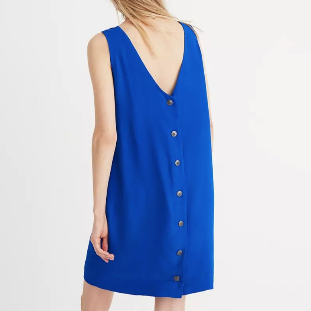 Madewell Lakeshore Button-Back Dress NWT